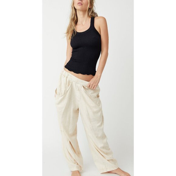 🆕 FREE PEOPLE Ribbed Seamless Tank / Black - Picture 1 of 6